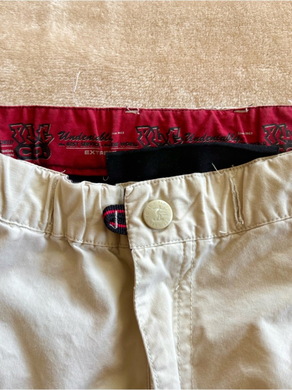 Vintage Y2K Cream Baggy Cargo Track Pants - Picture 6 of 9